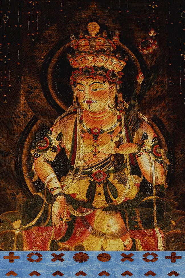 Guanshiyin Playing Black by Thomas Van Housen