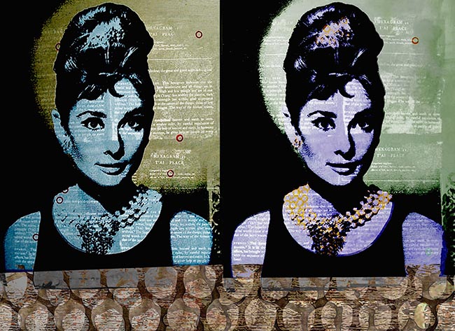 Two Audrey Hepburns by Thomas Van Housen